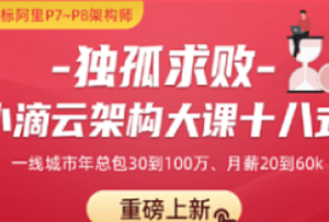独孤求败-小滴云架构大课十八式课程-对标阿里P8-P9-我爱测试网